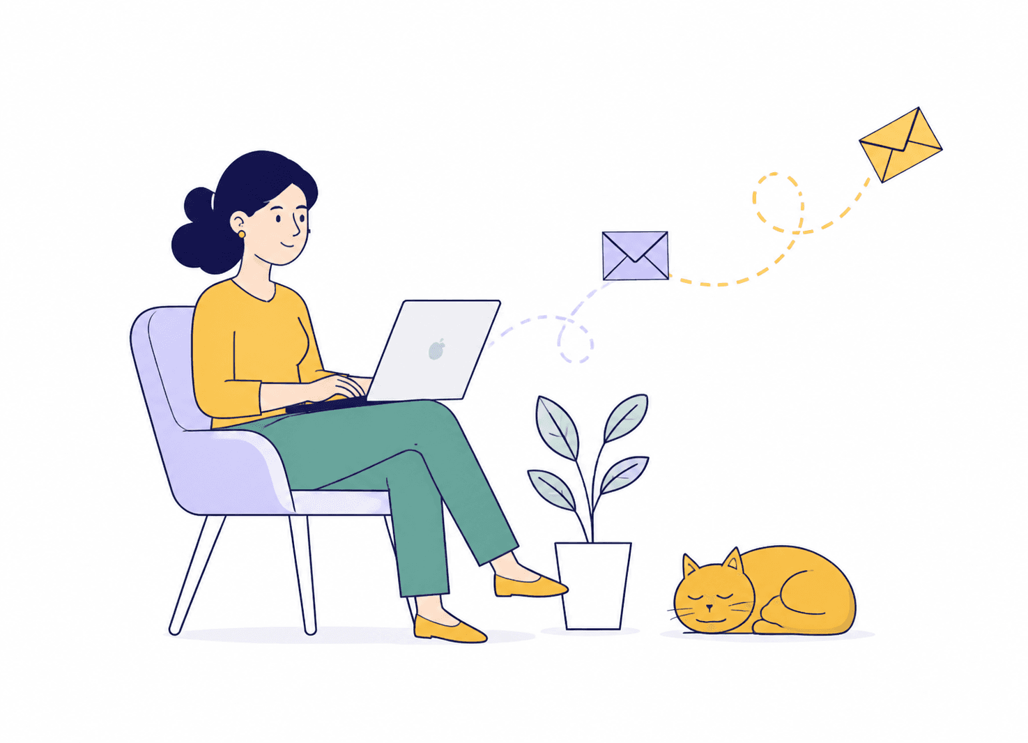 A calm email workday